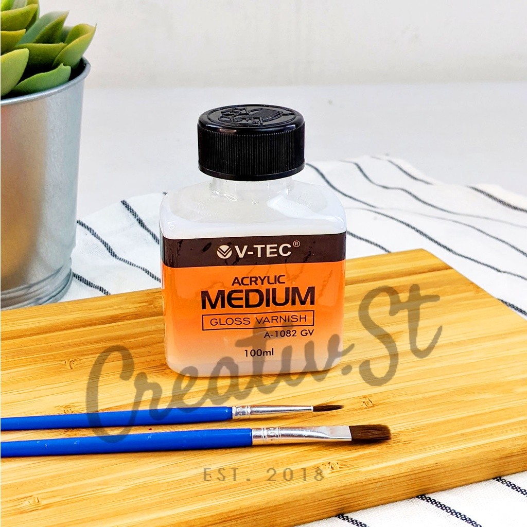 

V-TEC Acrylic Medium Varnish 100 Ml Matt Glossy Vernis Finisher