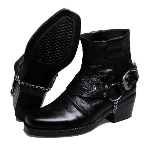 Sepatu Boot Koboy Harley Davidson Kulit Asli Pria Biker Touring Motor