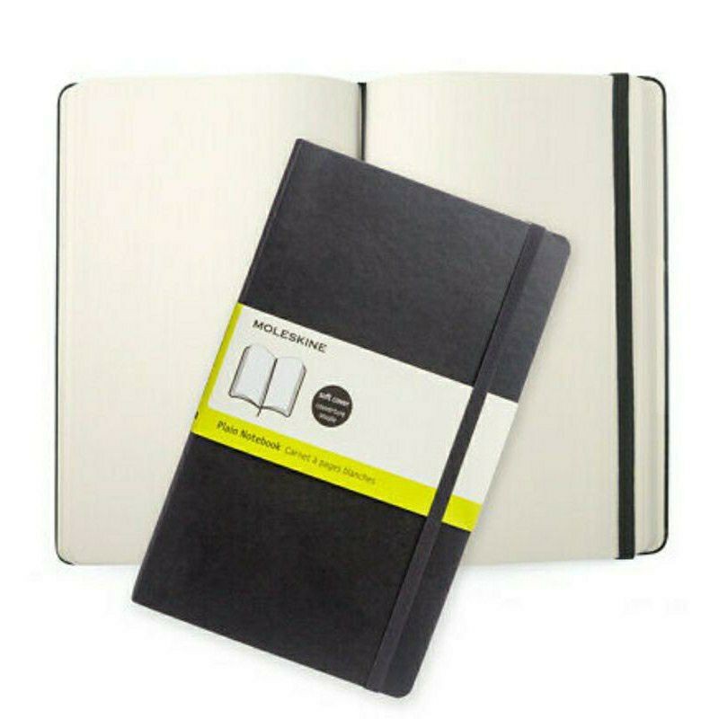 

Moleskine Plain Notebook Black Soft Cover (defect condition) 774