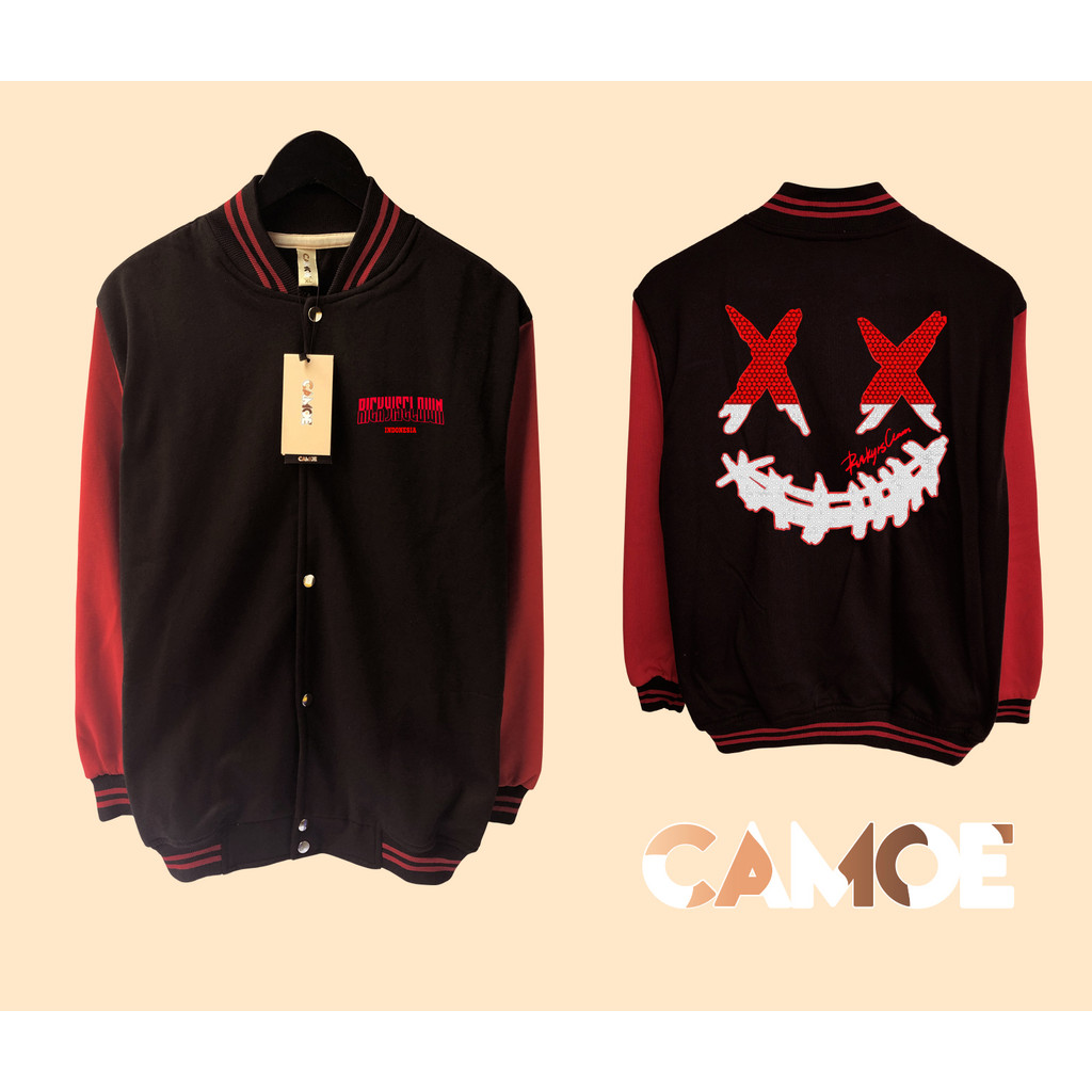 Jaket Baseball Varsity RIC Ricky is Clown Indonesia Limited Ripped Smile