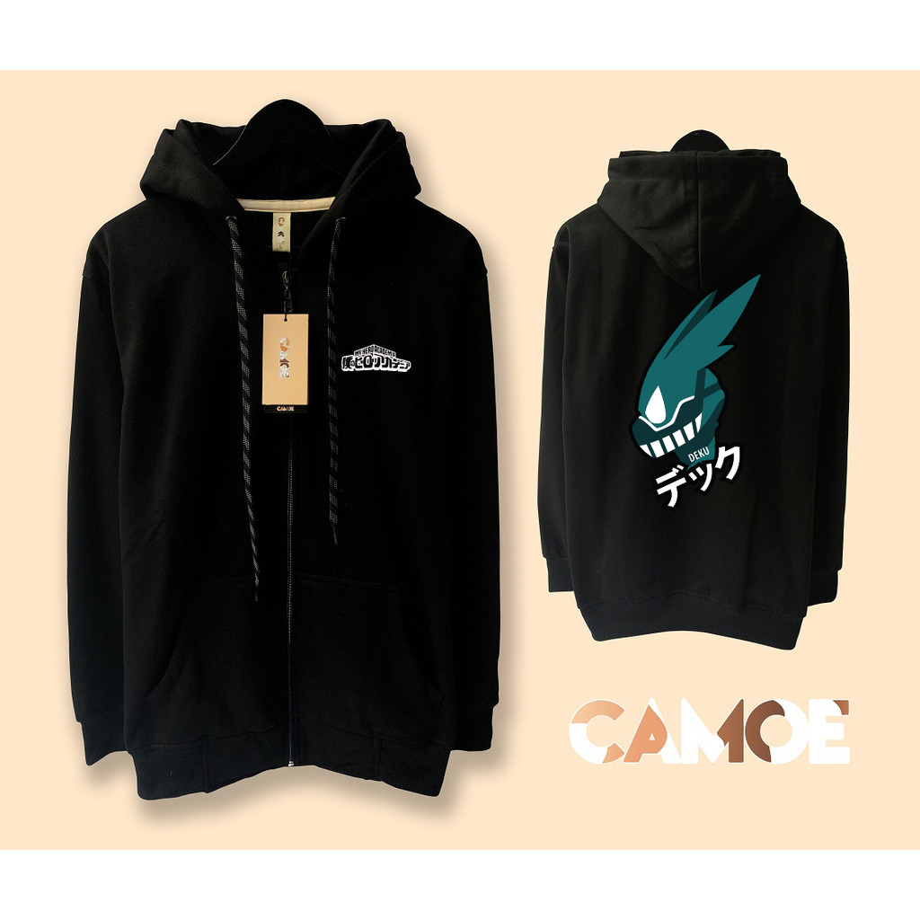 Jaket Hoodie Zipper My Hero Academia Anime Deku Hero Mask Izuku Midoriya