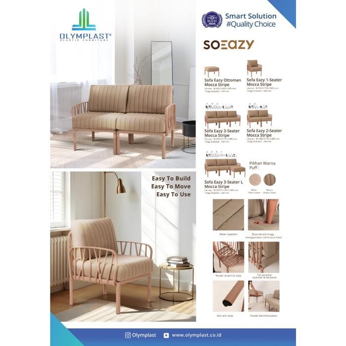Sofa Plastik Minimalis - Sofa Olymplast - Kursi Teras Plastik - So Eazy - Olymplast Furniture