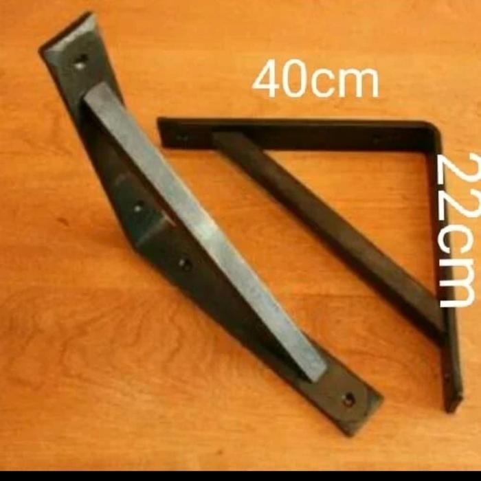PREMIUM siku L penyangga papan ambalan,siku penyangga rak besi 40 cm