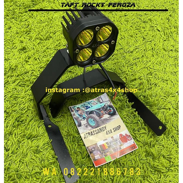 PREMIUM Braket dudukan lampu tembak sorot led kap mesin taft feroza rocky