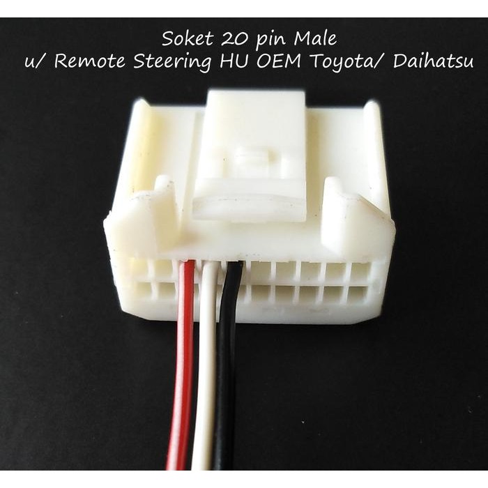 PREMIUM Soket Remote Steering Toyota 20 pin Male