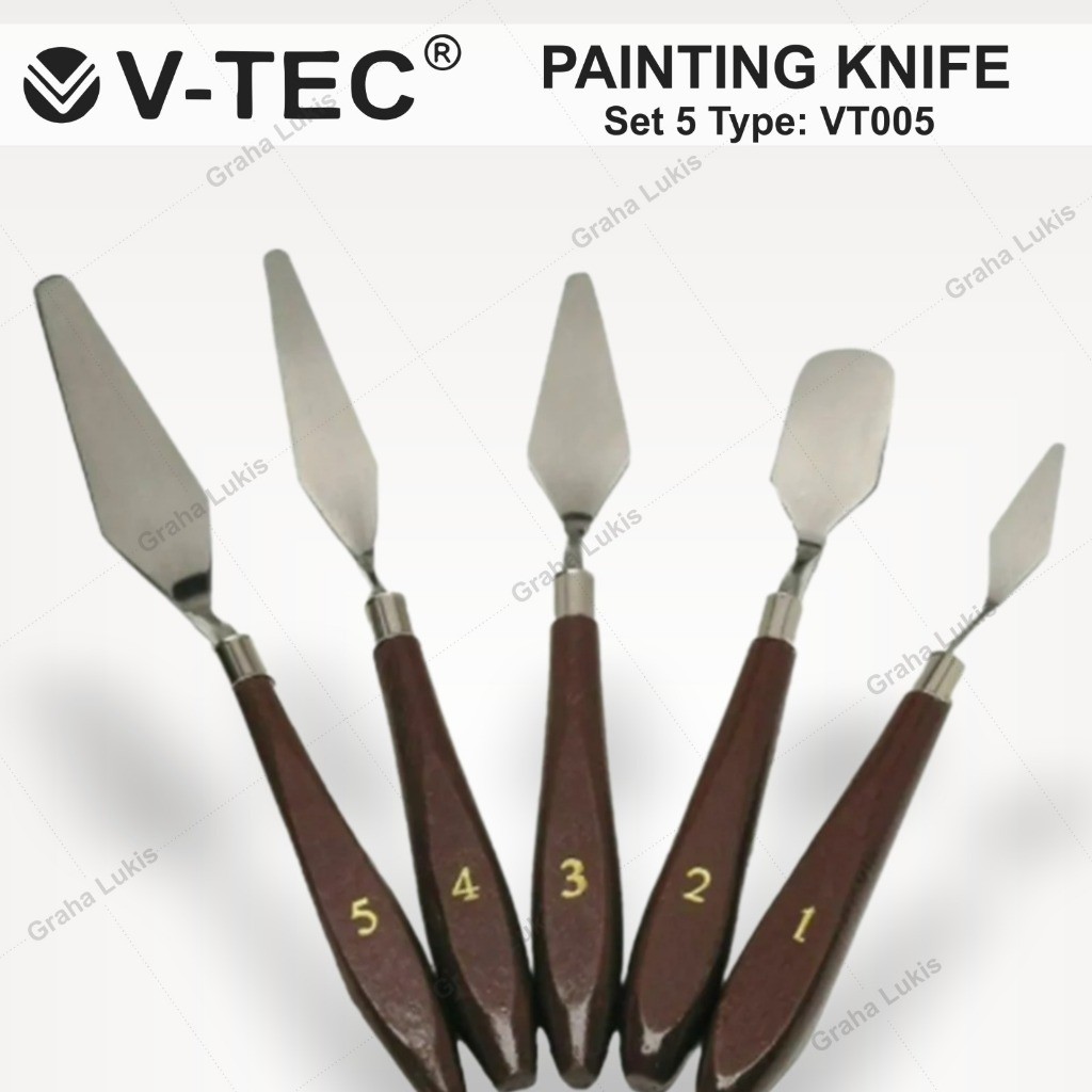 

V-Tec Painting Knives Set 5 / Pisau Palet VT-005 V-Tec Painting Knives