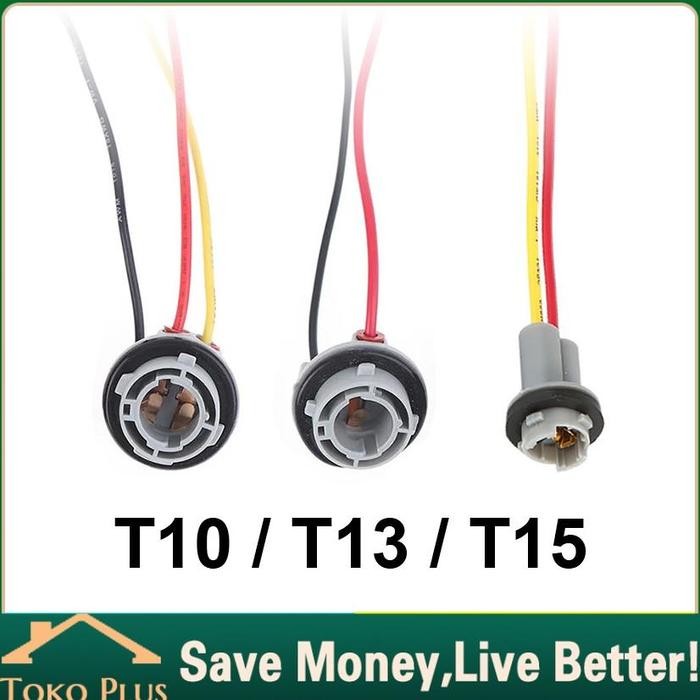 PREMIUM SOCKET/SOKET LAMPU Sen Sein Mobil Fitting Bohlam Rem Sen 1156 / 1157 / T10 / T13 / T15 -
