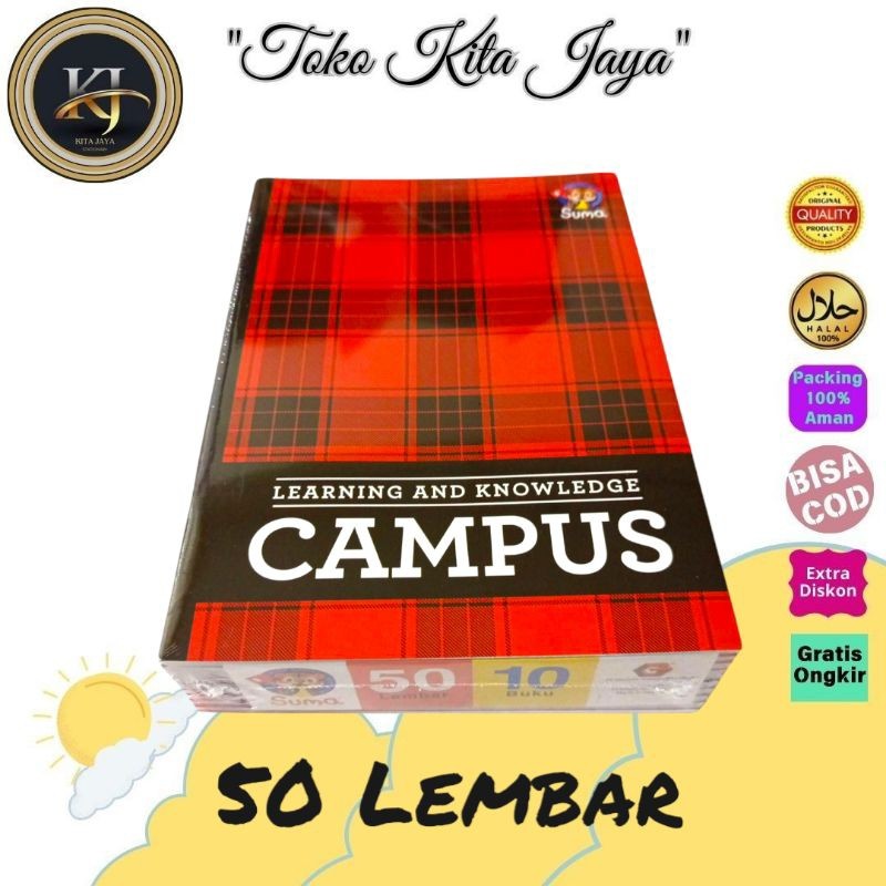 

Buku Tulis Suma Campus 50 Lembar Kertas Putih Tebal