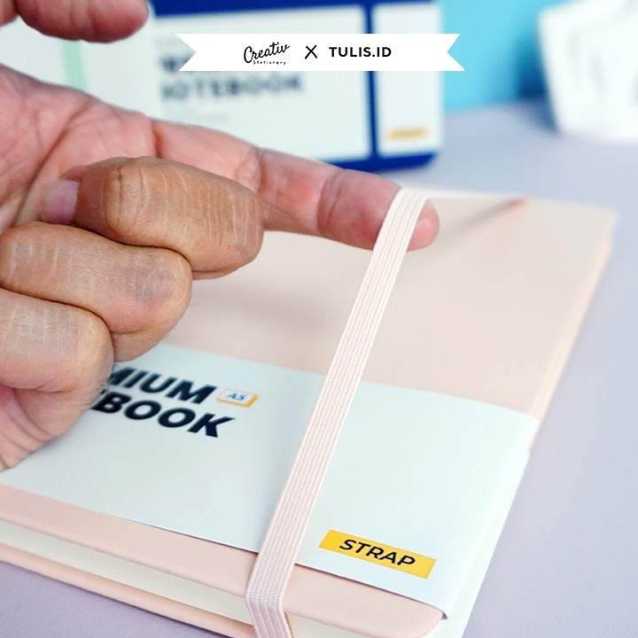 

[Tulis.Id] Premium Leather Notebook With Elastic Band Hardcover A5 Buku Catatan Kulit