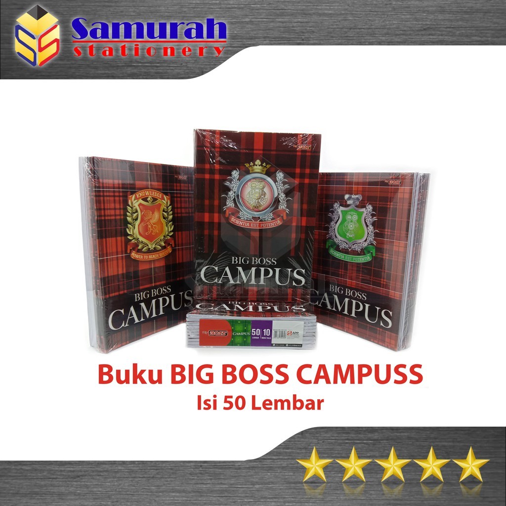 

Buku Tulis Sidu Big Boss Campus Isi 50 Lembar / Bigboss Campuss 50 Lbr / Buku Ukuran Boxy B5 50