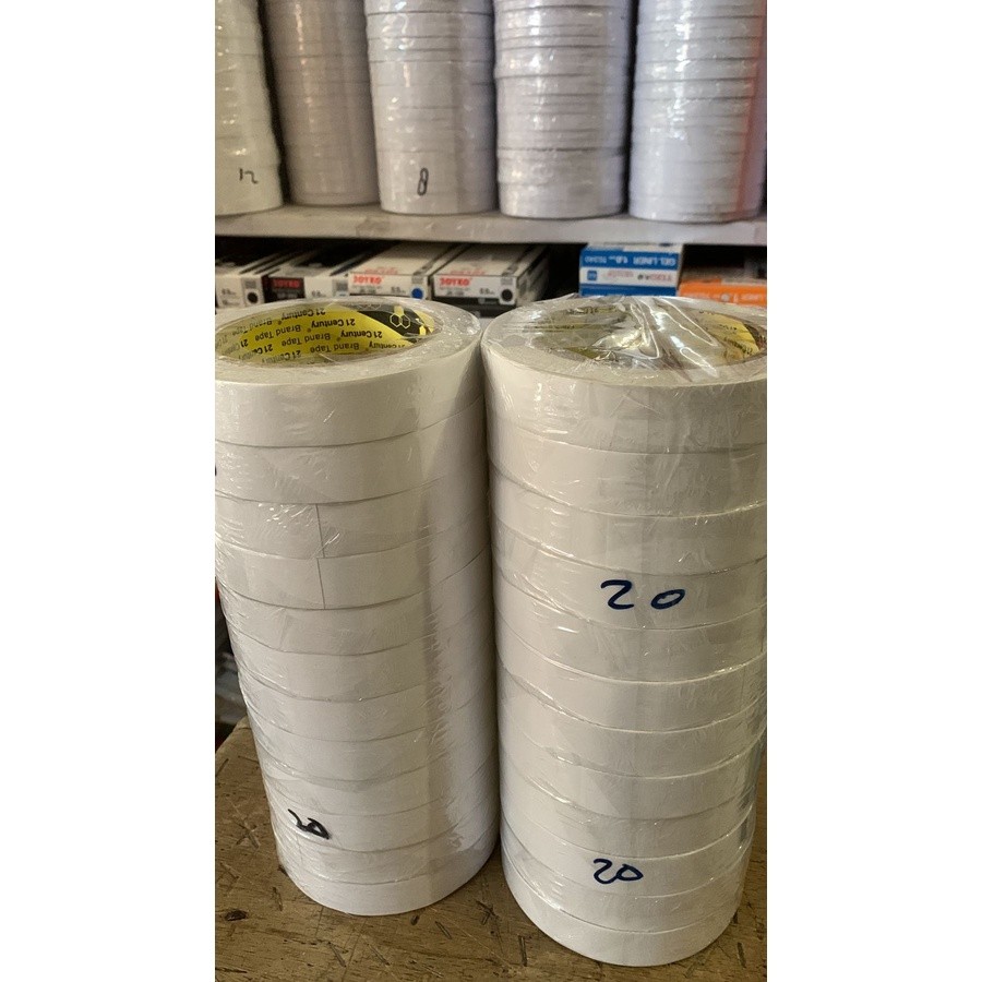 

DOUBLE TAPE CENTURY 4MM / 5MM / 6 MM / 8MM / 10MM / 12MM / 20MM / 24MM PEREKAT DUA SISI