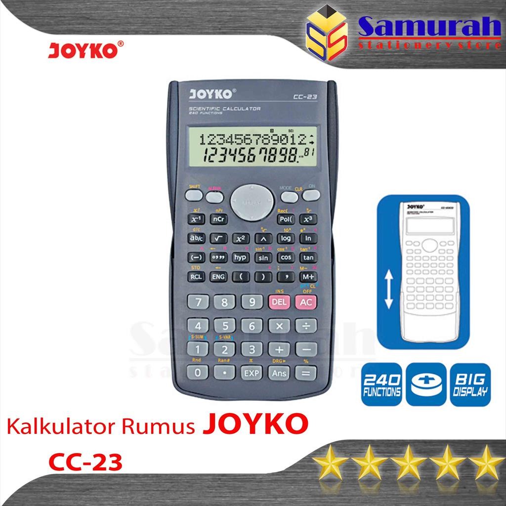 

Kalkulator Meja Joyko CC 23 Sin Cos Tan 240 Functions / Calculator Rumus CC-23 WE!!