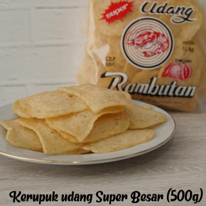 

Kerupuk Udang Cap Rambutan Super (Besar) - 500G Best Seller