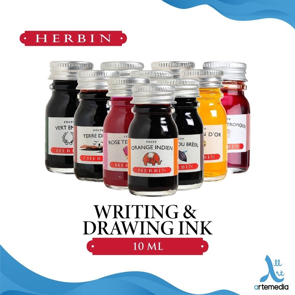 

Herbin Writing and Drawing Ink Bottle 10ml Tinta Kaligrafi WE!!!