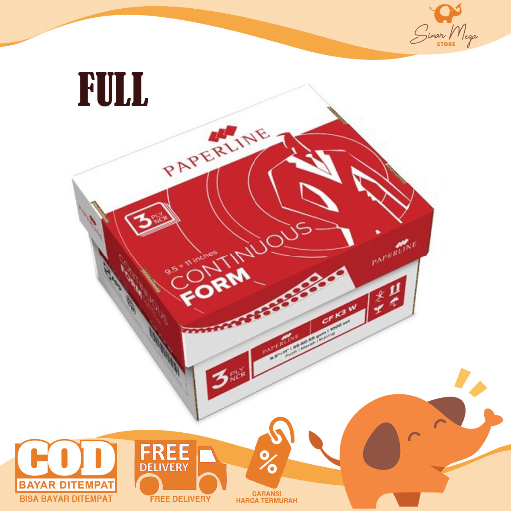 

Paperline PPL Continuous Form 3 PLY Warna FULL/ Continous Murah WE!!