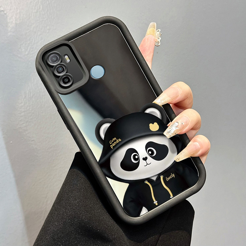 Casing Hp Untuk OPPO A53 2020 A33 2020 A53s A32 A11s Case Casing Softcase Panda merah HP Kesing peli