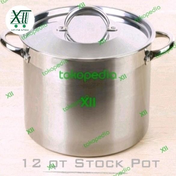 Supra Stock Pot 12 Qt ~ Panci Tinggi Stainless 27Cm #Gratisongkir