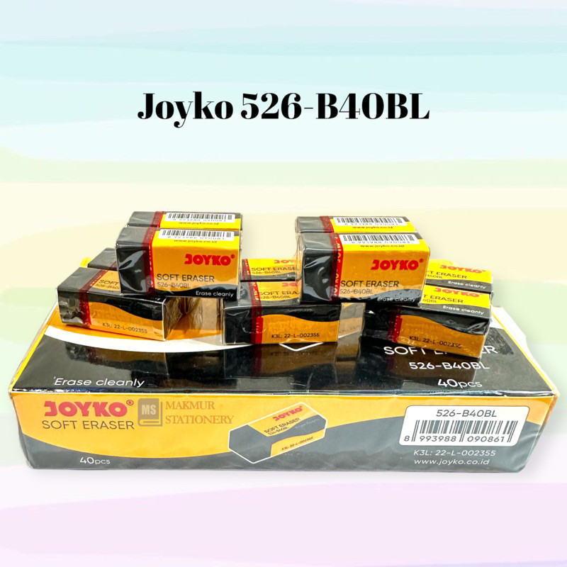 

Penghapus Joyko Kecil 526 B40BL & 526 B40P (Pak 40 Pcs) WE!!!