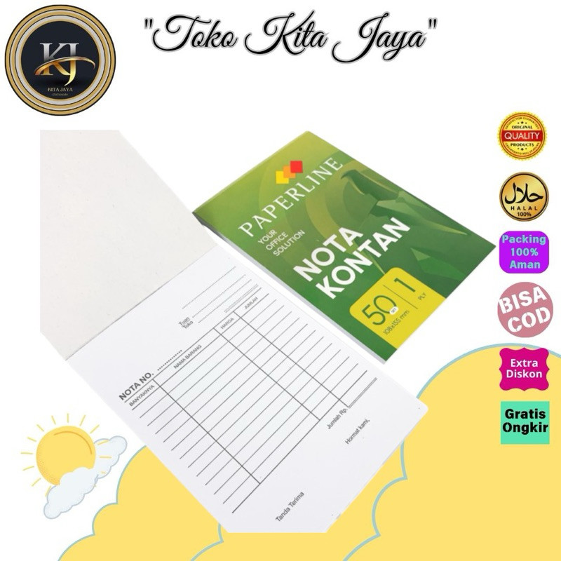 

Nota 1 Ply Paperline Kecil HVS Putih Berkualitas
