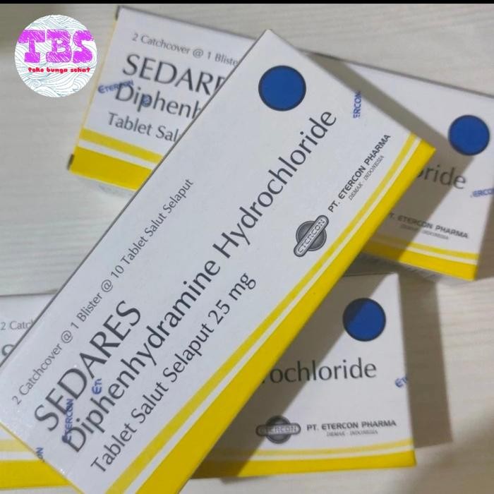 Sedares 25 mg Box 20 tablet @2 blister @10 tablet // Obat tidur // obat susah tidur