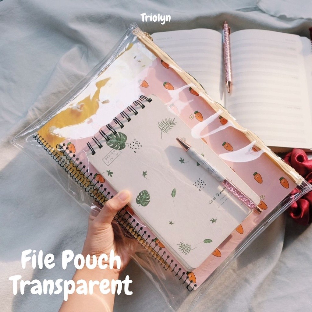 

File Bag Transparan ( Map Folder Transparan A4 bahan tebal) WE!!