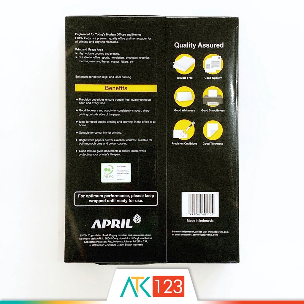 

Kertas HVS A4 75 Gsm Original Ekon Copy