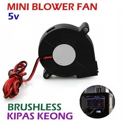JTTOP" DC 5V MINI BLOWER FAN KIPAS KEONG BRUSHLESS ANGIN COOLING TURBO