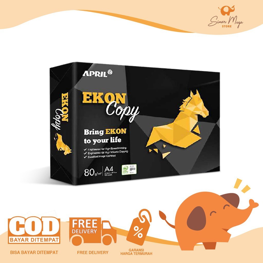 

EKON Copy A4 Kertas HVS Print Fotocopy 75gr/gsm Berkualitas