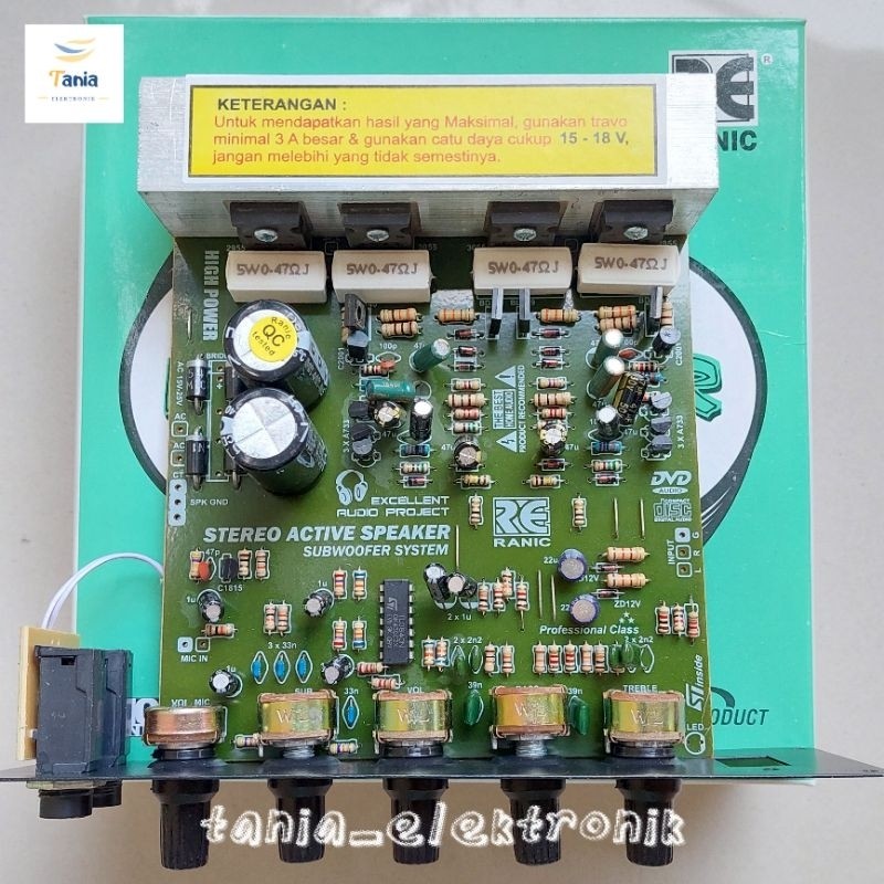 KIT POWER AMPLIFIER SPEAKER AKTIF STEREO 250 WATT