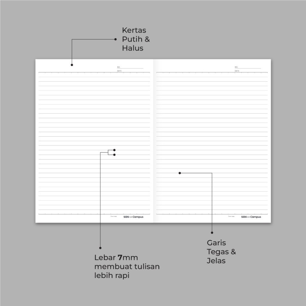 

[Pelangi Stationery] SiDU Buku Tulis Campus 42 Lembar - SDU EB 42 CAMP