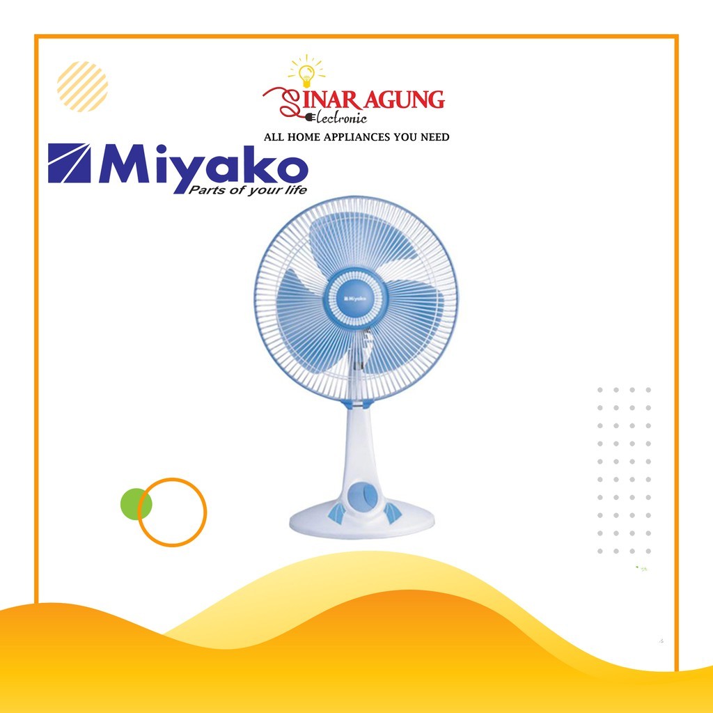 MIYAKO KIPAS ANGIN DUDUK 2 IN 1 KAD1227B PL / KAD 1227 B PL12 INCH ORIGINAL