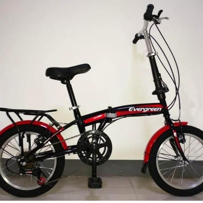 Sepeda Lipat 16 Evergreen 6 Speed