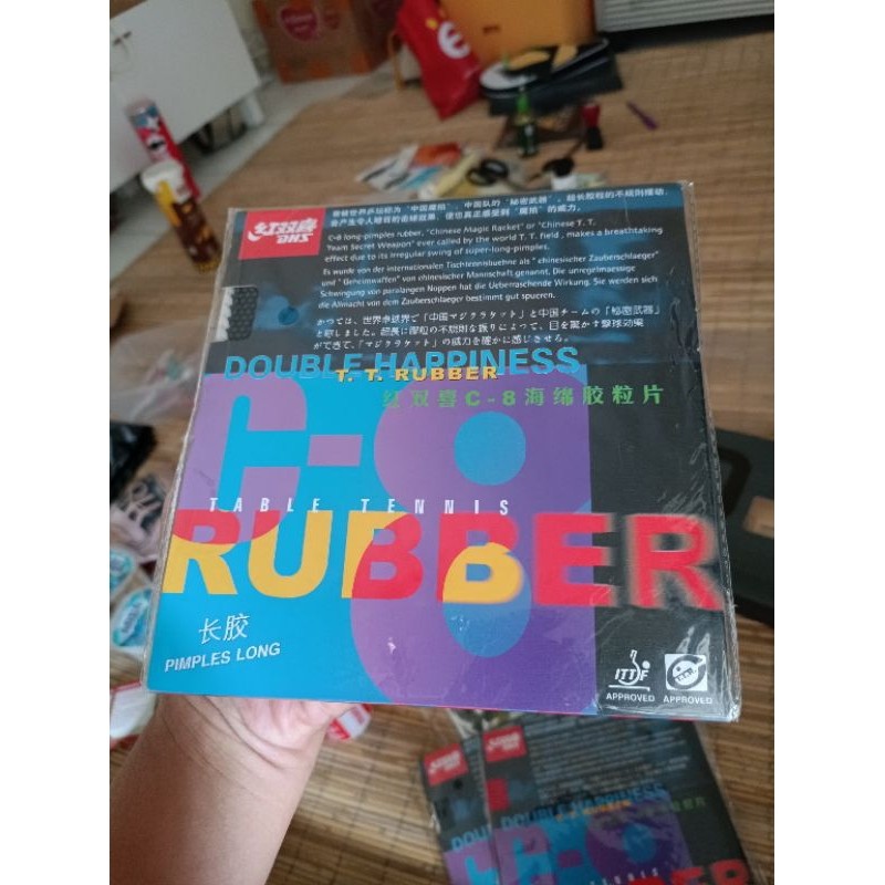 KARET TENIS MEJA BINTIK DHS C8 SPONGE