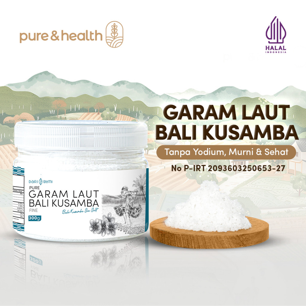 

Garam Kusamba, Garam Laut Bali Kusamba, Bali Sea Salt Original 300gram - Dari Bumi