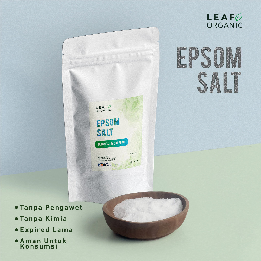 

Epsom Salt LEAF ORGANIC Food Grade Garam Inggris untuk Minum / Berendam Bath Murni Premium