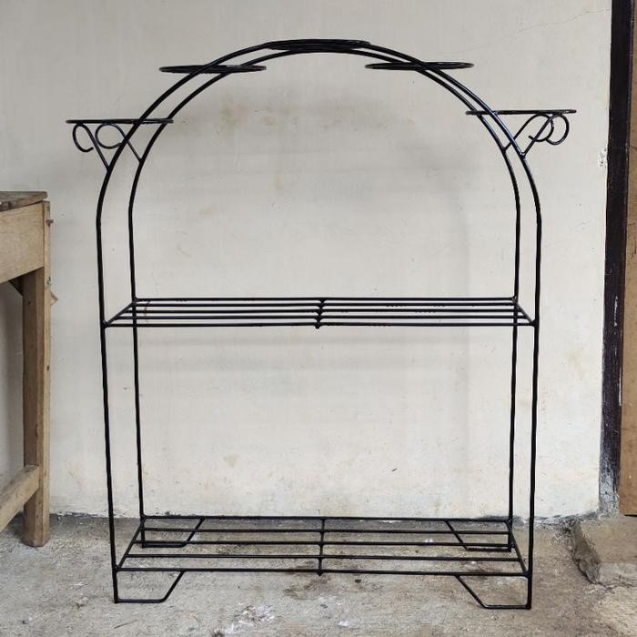 rak bunga besi/standing pot besi/rak bunga /rak pot tanaman/pot bunga pelangi