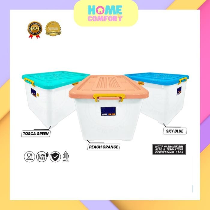 Container Box Plastik Jumbo 36-156L / Kotak Penyimpanan Barang / Kotak Penyimpanan Makanan /