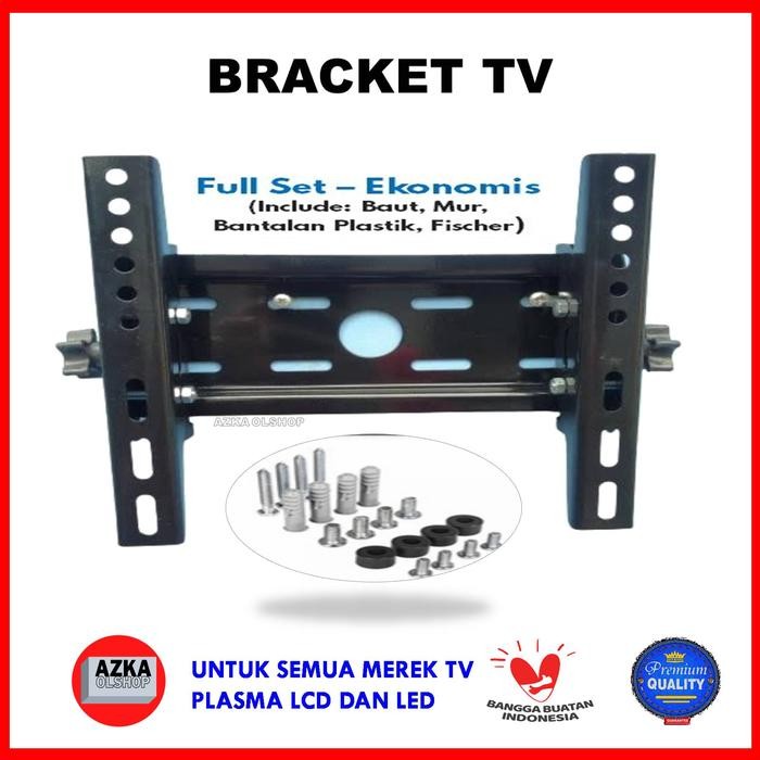 Bracket Braket Tv 24 32 40 43 Inch Samsung Sharp Xiomi Polytron Terbatas