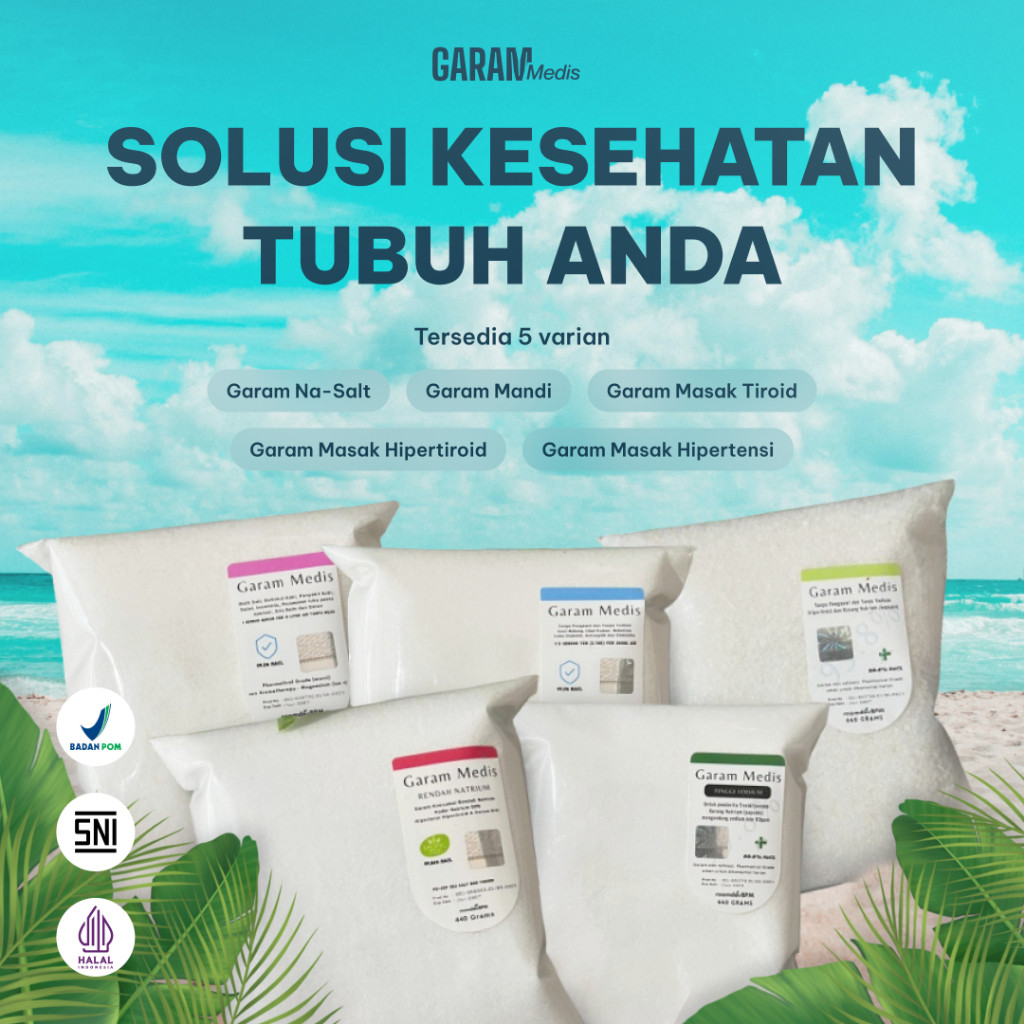 

Garam Medis Steril non Yodium Sea Salt
