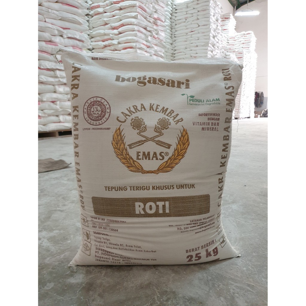 

CAKRA KEMBAR EMAS Tepung Terigu untuk Roti 25 KG