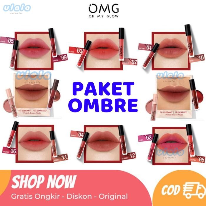 Paket Ombre Lips Omg Lipcream Omg Ombre Ombre Omg Lip Cream / Lip Cream Ombre Omg Lipstik Best