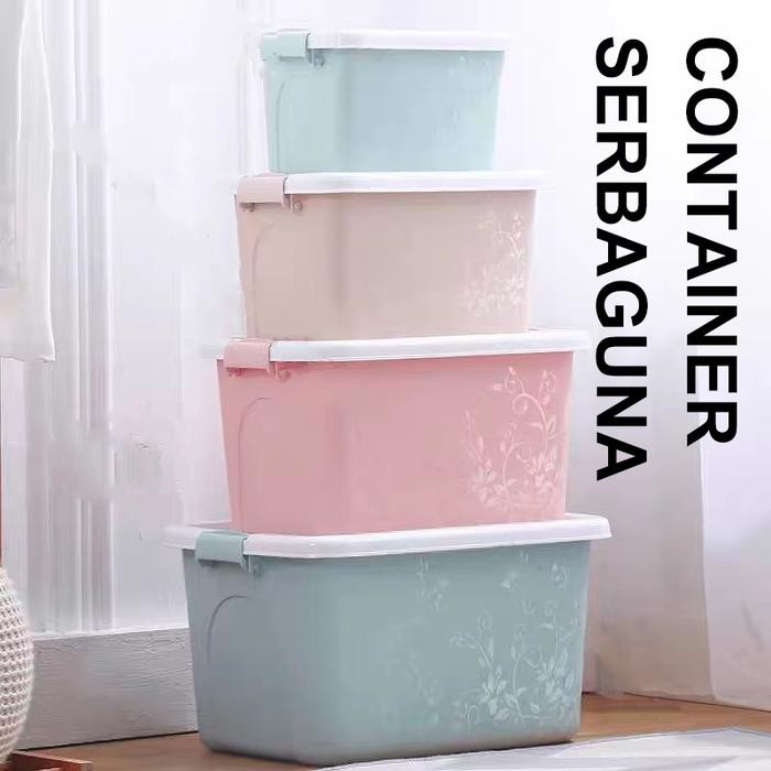 Box plastik kotak penyimpanan / Kotak penyimpanan dengan storange / Box baju multifungsi / Kotak