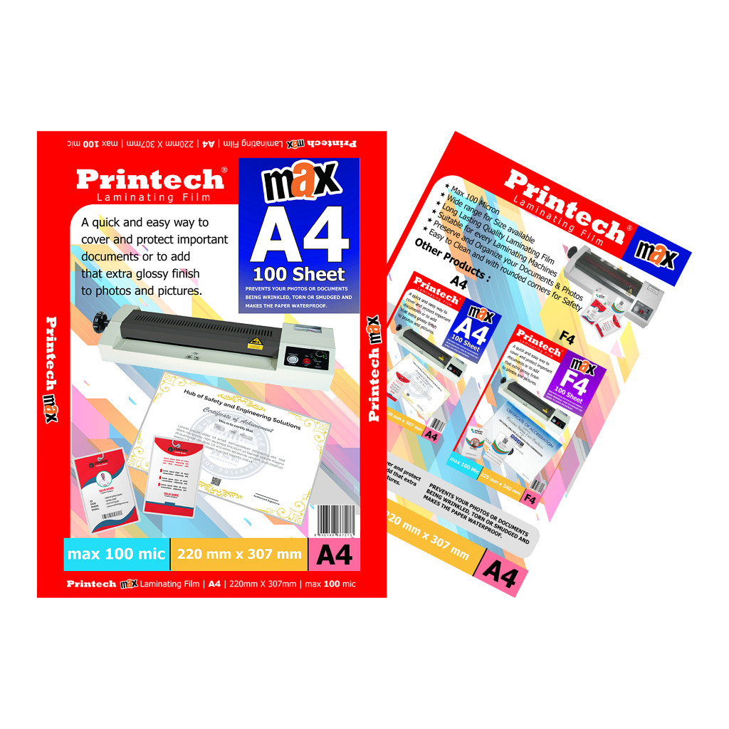 

PRINTECH MAX Laminating Film Pouch / Plastik Laminating A4 - 06006