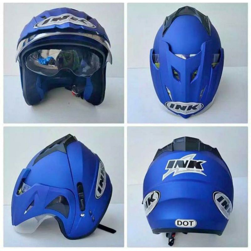 Fresh Lingling Helm Ink Double Visor Dobel Kaca Merk Bmt Paking Kardus