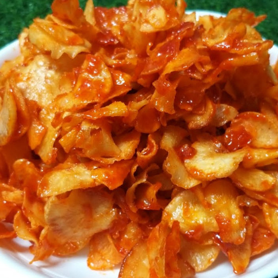 

Olivoliv Snack Singkong Lengket 250Gr / Singkong Pedas Manis / Singkong Balado / Singkong Sanjai