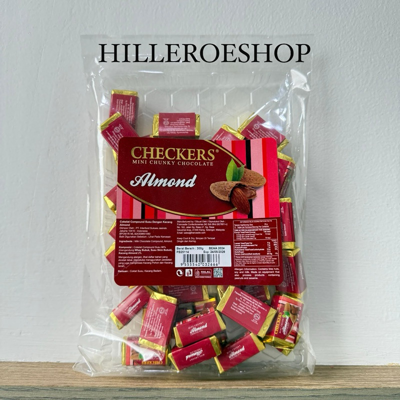 

Olivoliv Snack Coklat Checkers Mini Chunky 300Gram Dark Choco / Mix Fruits / Assorted / Milk /