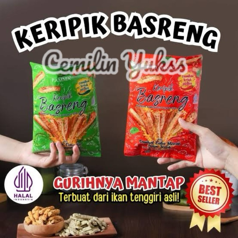 

Olivoliv Snack Pamma Keripik Basreng Balado Cabe Ijo Ala Minangkabau Basteng Cabe Merah