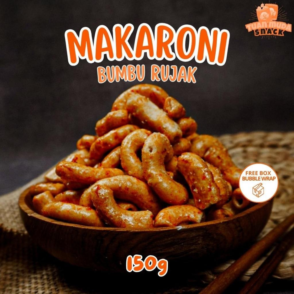 

Olivoliv Snack Cemilan Snack Makaroni Bumbu Rujak 150G Pedas Renyah