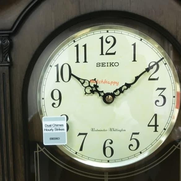 Terlaris Jam Seiko Wooden Wall Clock Qxh066B Dual Chimes Qxh066 Original
