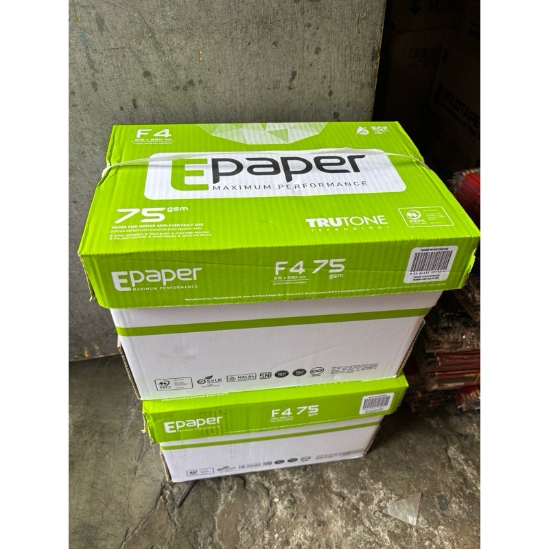 

(1 DUS) EPAPER/COPYPAPER F4 HVS 75GSM Kertas Fotocopy